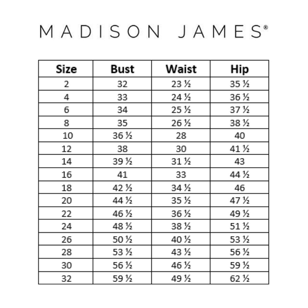 madison james prom size chart